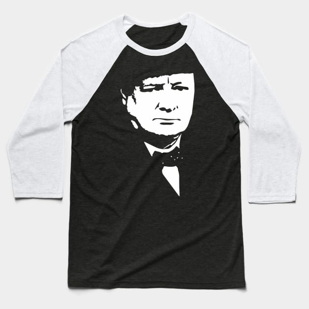 Winston Churchill 1B (Sir Winston Leonard Spencer-Churchill) Prime Minister of the United Kingdom Baseball T-Shirt by FOGSJ